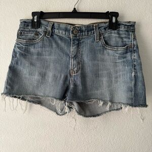 Gap Slim Fit Stretch Frayed Shorts